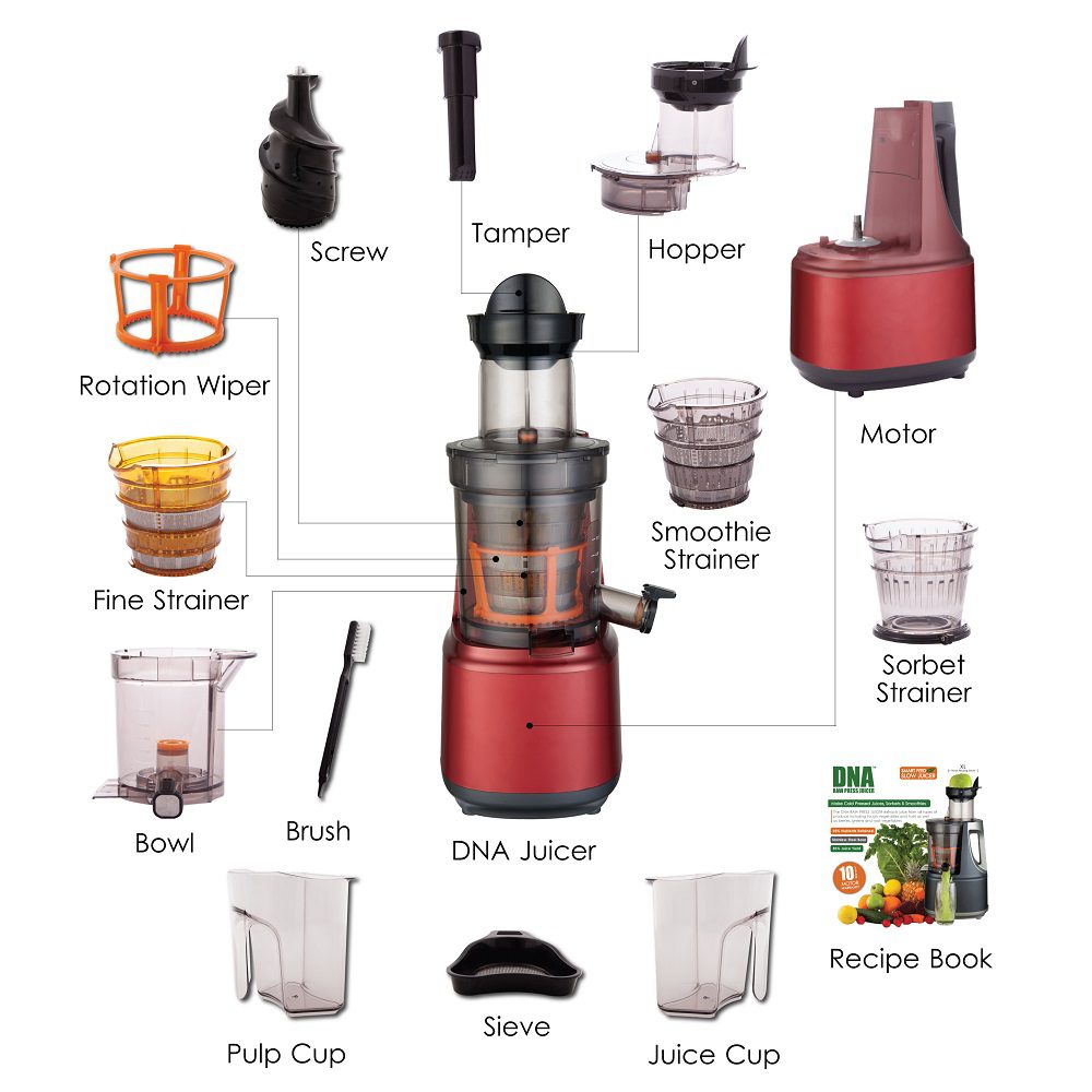 DNA Raw Press Juicer - Red - Image 3